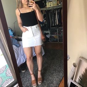 SOLD White Denim Cotton On Skirt